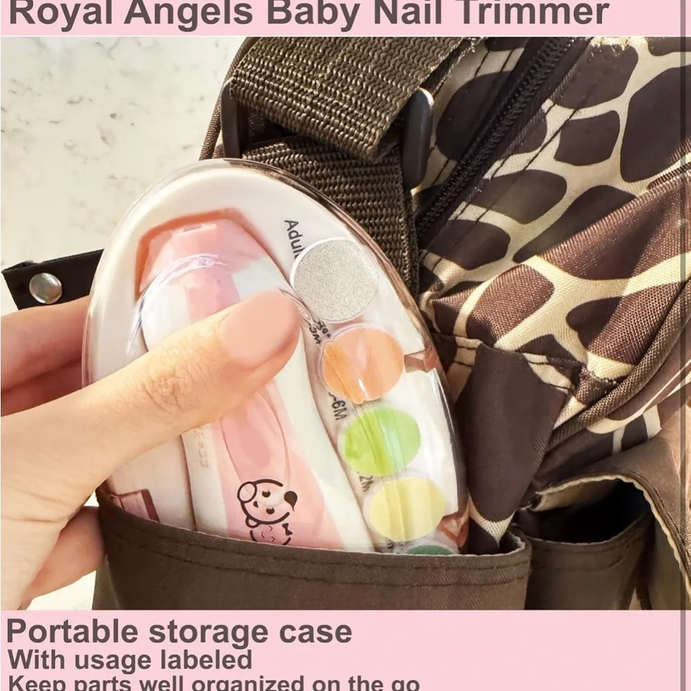 Baby Nail Trimmer 21 in 1,‎ Usage Labeled Case & 13 Extra Replacement Tools,Pink